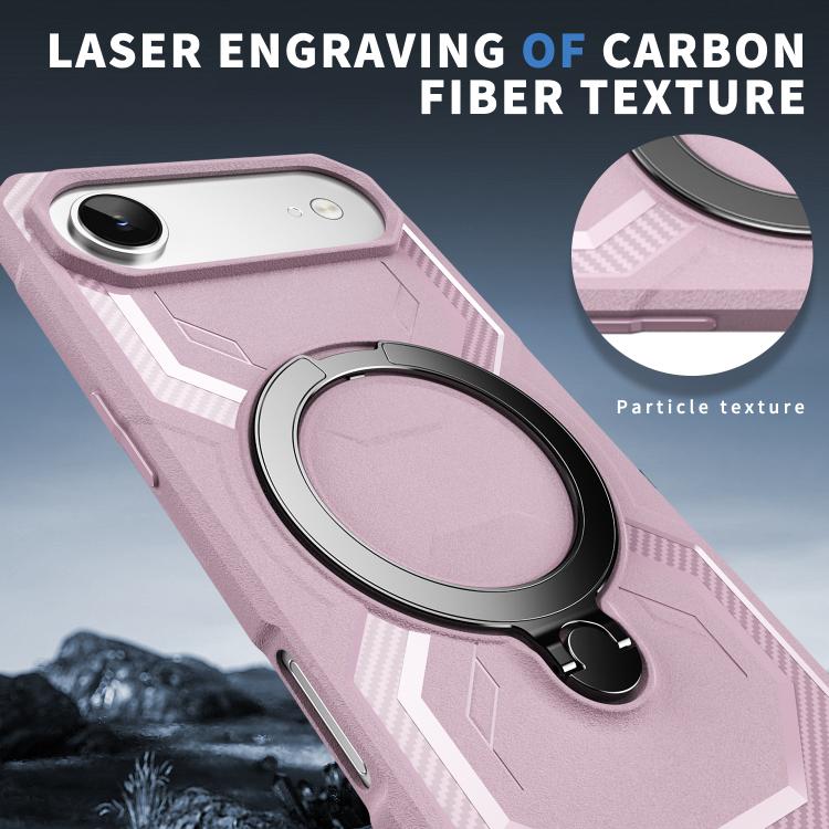 For iPhone Air Frosted MagSafe Holder Phone Case(Pink) - iPhone Air Cases by buy2fix | Online Shopping UK | buy2fix