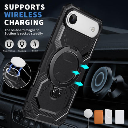 For iPhone Air Frosted MagSafe Holder Phone Case(Black) - iPhone Air Cases by buy2fix | Online Shopping UK | buy2fix