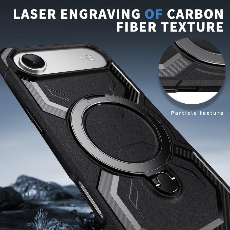 For iPhone Air Frosted MagSafe Holder Phone Case(Black) - iPhone Air Cases by buy2fix | Online Shopping UK | buy2fix