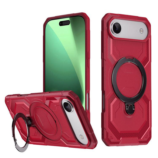 For iPhone Air Frosted MagSafe Holder Phone Case(Red) - iPhone Air Cases by buy2fix | Online Shopping UK | buy2fix