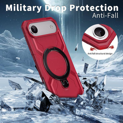 For iPhone Air Frosted MagSafe Holder Phone Case(Red) - iPhone Air Cases by buy2fix | Online Shopping UK | buy2fix