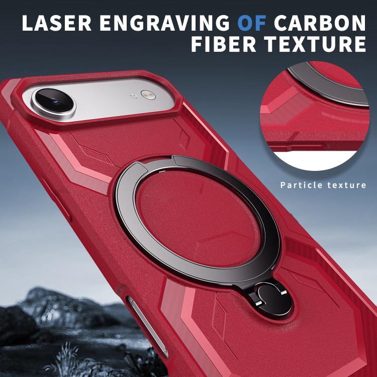 For iPhone Air Frosted MagSafe Holder Phone Case(Red) - iPhone Air Cases by buy2fix | Online Shopping UK | buy2fix