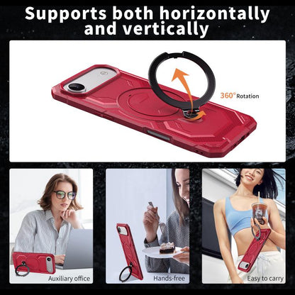 For iPhone Air Frosted MagSafe Holder Phone Case(Red) - iPhone Air Cases by buy2fix | Online Shopping UK | buy2fix