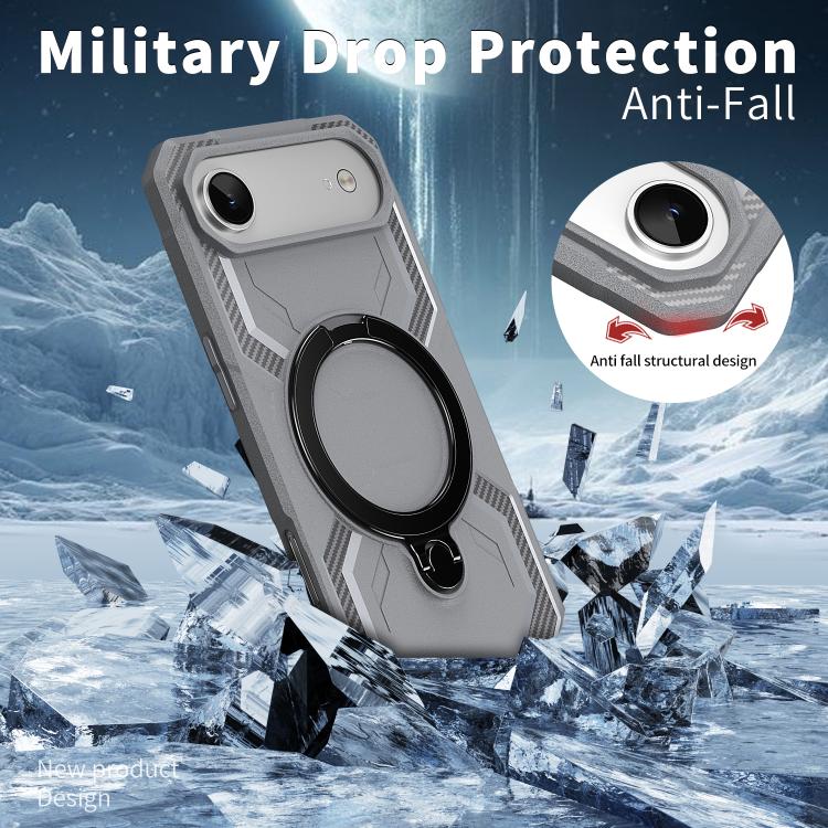 For iPhone Air Frosted MagSafe Holder Phone Case(Grey) - iPhone Air Cases by buy2fix | Online Shopping UK | buy2fix