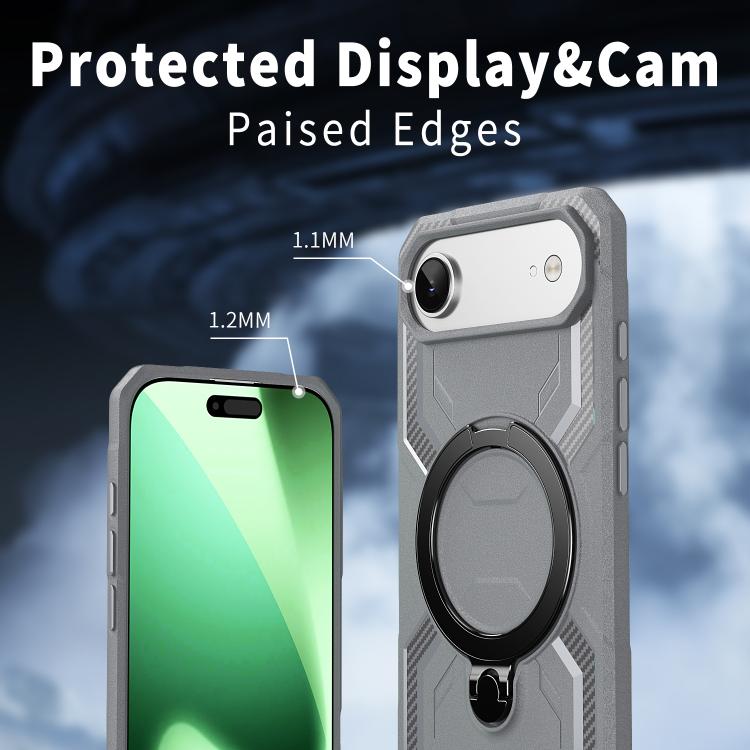 For iPhone Air Frosted MagSafe Holder Phone Case(Grey) - iPhone Air Cases by buy2fix | Online Shopping UK | buy2fix