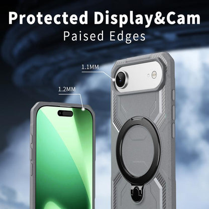 For iPhone Air Frosted MagSafe Holder Phone Case(Grey) - iPhone Air Cases by buy2fix | Online Shopping UK | buy2fix