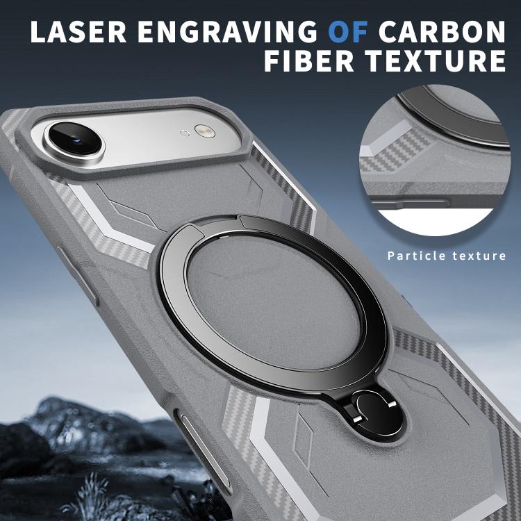 For iPhone Air Frosted MagSafe Holder Phone Case(Grey) - iPhone Air Cases by buy2fix | Online Shopping UK | buy2fix