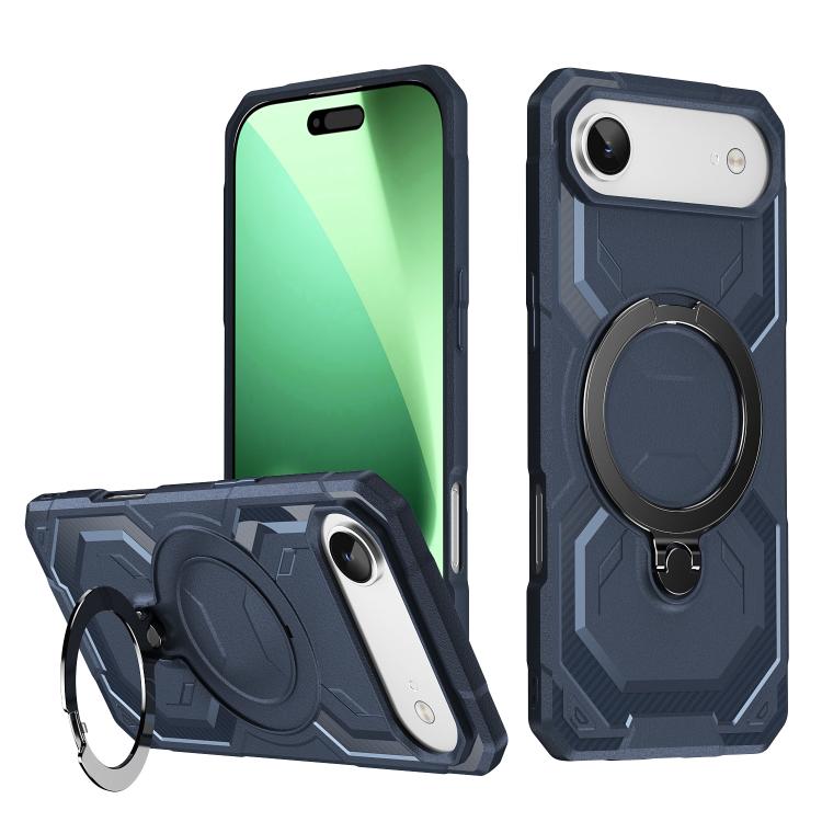 For iPhone Air Frosted MagSafe Holder Phone Case(Blue) - iPhone Air Cases by buy2fix | Online Shopping UK | buy2fix