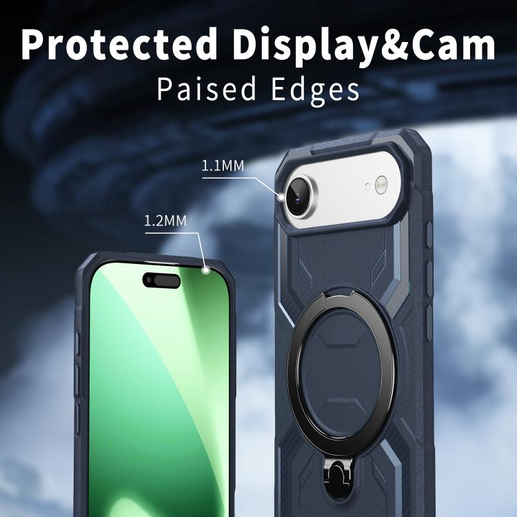 For iPhone Air Frosted MagSafe Holder Phone Case(Blue) - iPhone Air Cases by buy2fix | Online Shopping UK | buy2fix