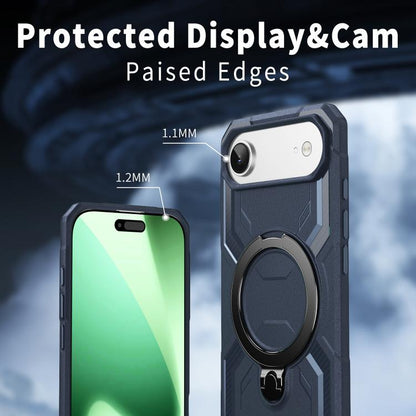 For iPhone Air Frosted MagSafe Holder Phone Case(Blue) - iPhone Air Cases by buy2fix | Online Shopping UK | buy2fix