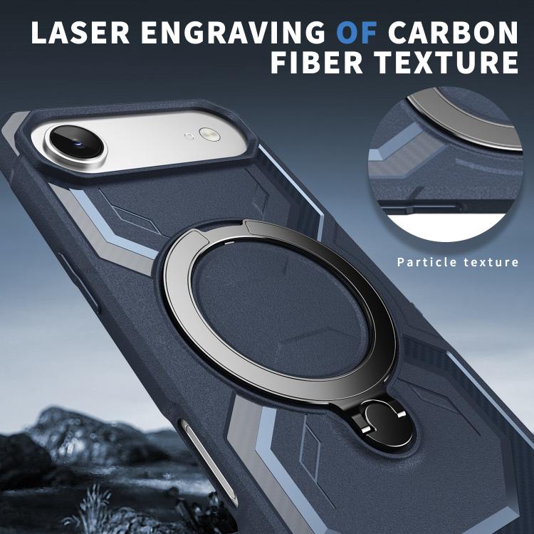 For iPhone Air Frosted MagSafe Holder Phone Case(Blue) - iPhone Air Cases by buy2fix | Online Shopping UK | buy2fix