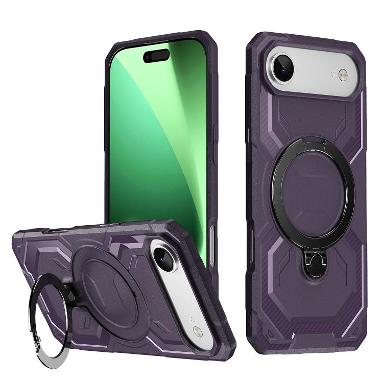For iPhone Air Frosted MagSafe Holder Phone Case(Purple) - iPhone Air Cases by buy2fix | Online Shopping UK | buy2fix
