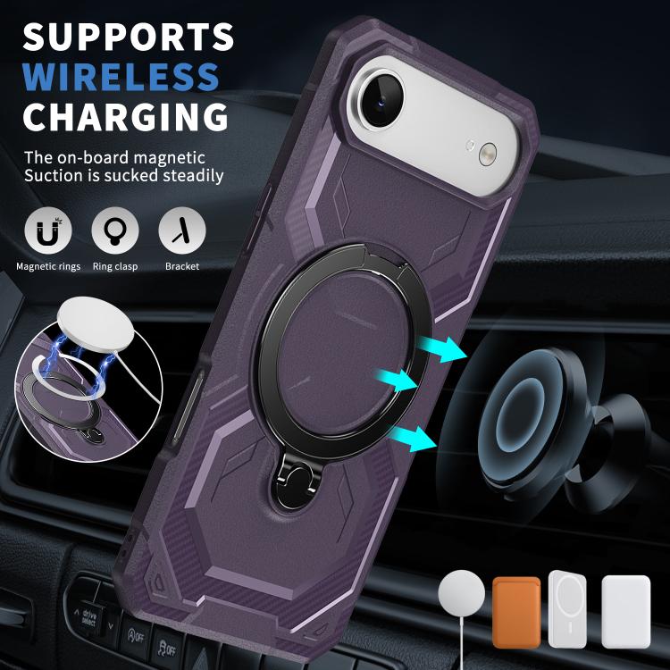 For iPhone Air Frosted MagSafe Holder Phone Case(Purple) - iPhone Air Cases by buy2fix | Online Shopping UK | buy2fix