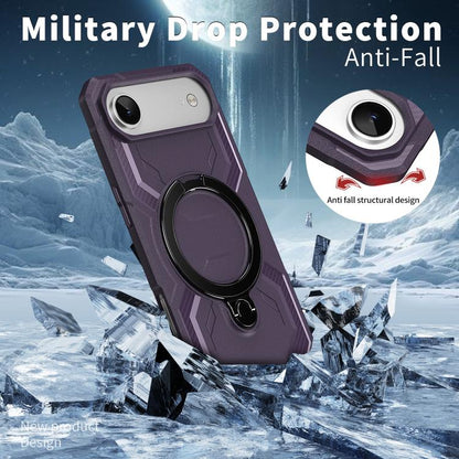 For iPhone Air Frosted MagSafe Holder Phone Case(Purple) - iPhone Air Cases by buy2fix | Online Shopping UK | buy2fix