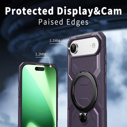 For iPhone Air Frosted MagSafe Holder Phone Case(Purple) - iPhone Air Cases by buy2fix | Online Shopping UK | buy2fix