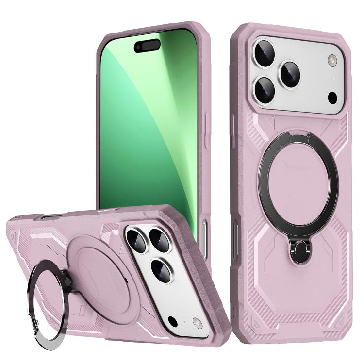 For iPhone 17 Pro Frosted MagSafe Holder Phone Case(Pink) - iPhone 17 Pro Cases by buy2fix | Online Shopping UK | buy2fix