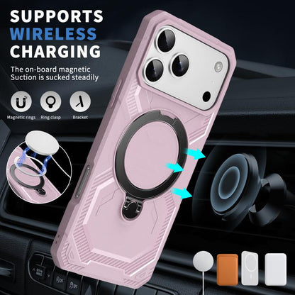 For iPhone 17 Pro Frosted MagSafe Holder Phone Case(Pink) - iPhone 17 Pro Cases by buy2fix | Online Shopping UK | buy2fix