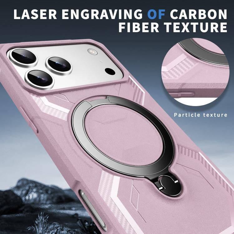 For iPhone 17 Pro Frosted MagSafe Holder Phone Case(Pink) - iPhone 17 Pro Cases by buy2fix | Online Shopping UK | buy2fix