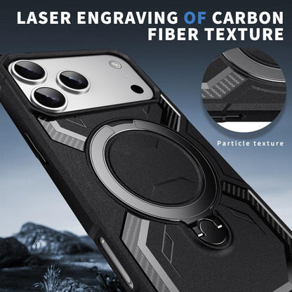 For iPhone 17 Pro Frosted MagSafe Holder Phone Case(Black) - iPhone 17 Pro Cases by buy2fix | Online Shopping UK | buy2fix