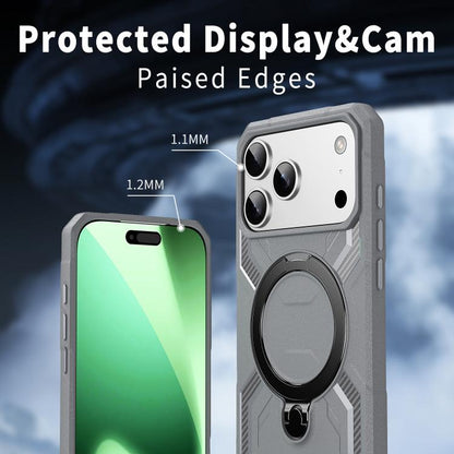 For iPhone 17 Pro Frosted MagSafe Holder Phone Case(Grey) - iPhone 17 Pro Cases by buy2fix | Online Shopping UK | buy2fix