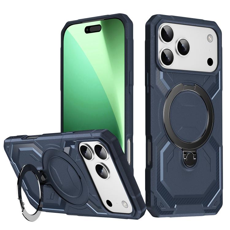 For iPhone 17 Pro Frosted MagSafe Holder Phone Case(Blue) - iPhone 17 Pro Cases by buy2fix | Online Shopping UK | buy2fix