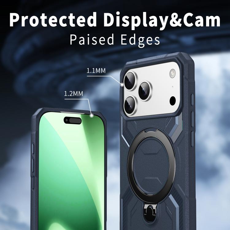 For iPhone 17 Pro Frosted MagSafe Holder Phone Case(Blue) - iPhone 17 Pro Cases by buy2fix | Online Shopping UK | buy2fix