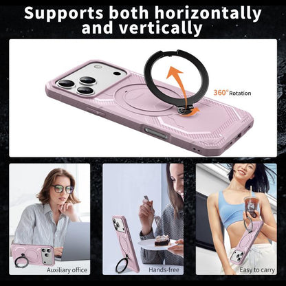 For iPhone 17 Pro Max Frosted MagSafe Holder Phone Case(Pink) - iPhone 17 Pro Max Cases by buy2fix | Online Shopping UK | buy2fix