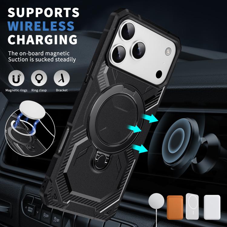 For iPhone 17 Pro Max Frosted MagSafe Holder Phone Case(Black) - iPhone 17 Pro Max Cases by buy2fix | Online Shopping UK | buy2fix