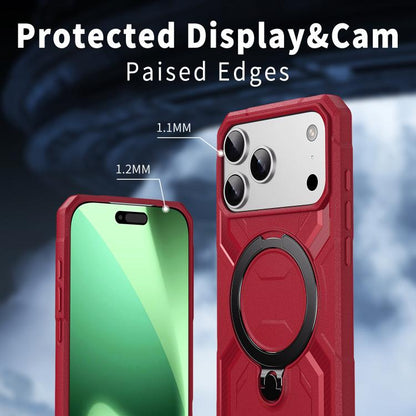 For iPhone 17 Pro Max Frosted MagSafe Holder Phone Case(Red) - iPhone 17 Pro Max Cases by buy2fix | Online Shopping UK | buy2fix