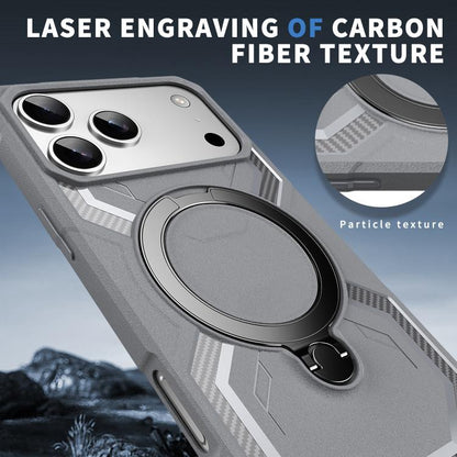 For iPhone 17 Pro Max Frosted MagSafe Holder Phone Case(Grey) - iPhone 17 Pro Max Cases by buy2fix | Online Shopping UK | buy2fix