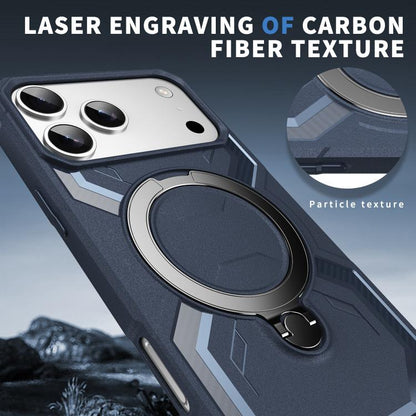 For iPhone 17 Pro Max Frosted MagSafe Holder Phone Case(Blue) - iPhone 17 Pro Max Cases by buy2fix | Online Shopping UK | buy2fix