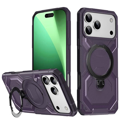 For iPhone 17 Pro Max Frosted MagSafe Holder Phone Case(Purple) - iPhone 17 Pro Max Cases by buy2fix | Online Shopping UK | buy2fix
