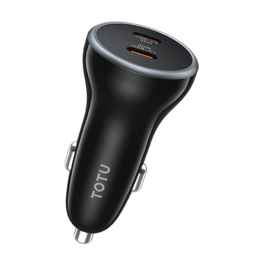 TOTU CC-6 60W USB-C / Type-C Dual Ports Fast Charging Car Charger(Black) - Car Charger by TOTUDESIGN | Online Shopping UK | buy2fix