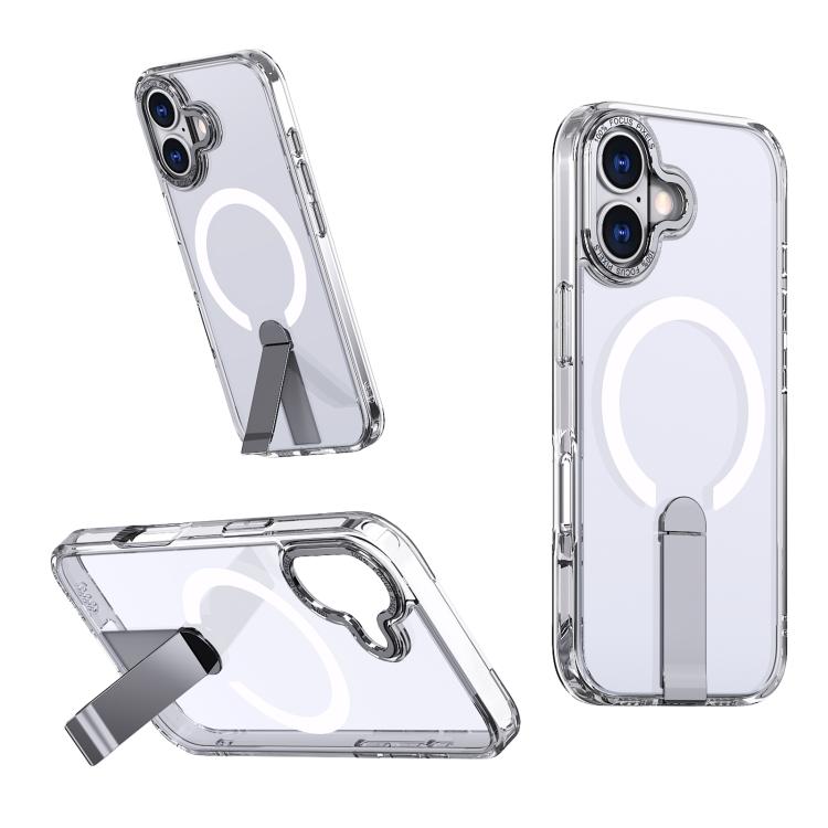 For iPhone 17 Star Shine Series TPU + PC MagSafe Phone Case with Fold Holder(Transparent) - iPhone 17 Cases by buy2fix | Online Shopping UK | buy2fix