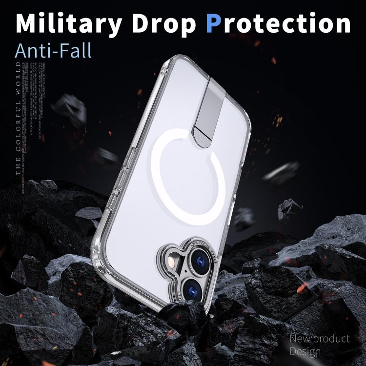 For iPhone 17 Star Shine Series TPU + PC MagSafe Phone Case with Fold Holder(Transparent) - iPhone 17 Cases by buy2fix | Online Shopping UK | buy2fix