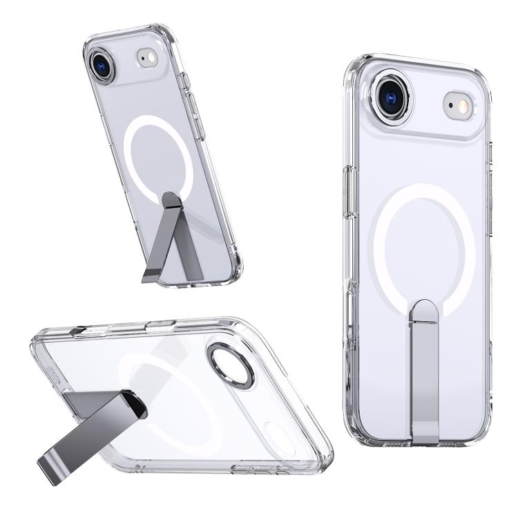 For iPhone Air Star Shine Series TPU + PC MagSafe Phone Case with Fold Holder(Transparent) - iPhone Air Cases by buy2fix | Online Shopping UK | buy2fix
