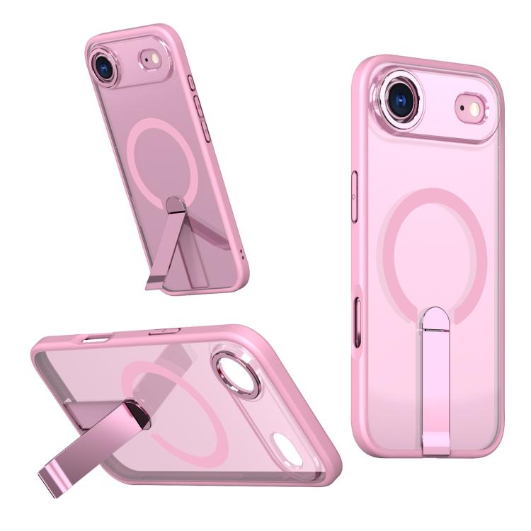 For iPhone Air Star Shine Series TPU + PC MagSafe Phone Case with Fold Holder(Pink) - iPhone Air Cases by buy2fix | Online Shopping UK | buy2fix