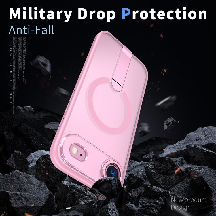 For iPhone Air Star Shine Series TPU + PC MagSafe Phone Case with Fold Holder(Pink) - iPhone Air Cases by buy2fix | Online Shopping UK | buy2fix