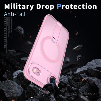 For iPhone Air Star Shine Series TPU + PC MagSafe Phone Case with Fold Holder(Pink) - iPhone Air Cases by buy2fix | Online Shopping UK | buy2fix