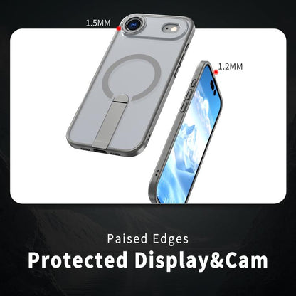 For iPhone Air Star Shine Series TPU + PC MagSafe Phone Case with Fold Holder(Grey) - iPhone Air Cases by buy2fix | Online Shopping UK | buy2fix