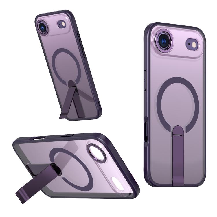 For iPhone Air Star Shine Series TPU + PC MagSafe Phone Case with Fold Holder(Purple) - iPhone Air Cases by buy2fix | Online Shopping UK | buy2fix