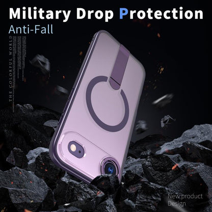 For iPhone Air Star Shine Series TPU + PC MagSafe Phone Case with Fold Holder(Purple) - iPhone Air Cases by buy2fix | Online Shopping UK | buy2fix