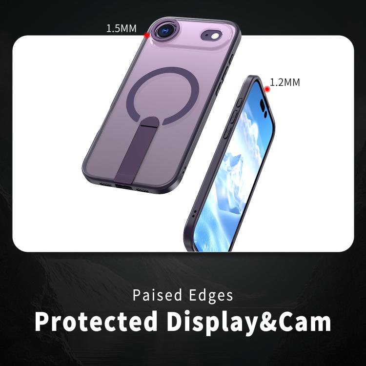 For iPhone Air Star Shine Series TPU + PC MagSafe Phone Case with Fold Holder(Purple) - iPhone Air Cases by buy2fix | Online Shopping UK | buy2fix