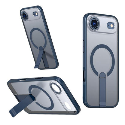 For iPhone Air Star Shine Series TPU + PC MagSafe Phone Case with Fold Holder(Navy Blue) - iPhone Air Cases by buy2fix | Online Shopping UK | buy2fix