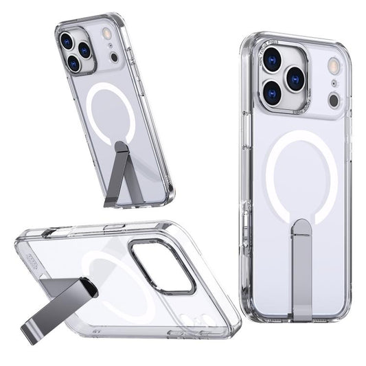 For iPhone 17 Pro Star Shine Series TPU + PC MagSafe Phone Case with Fold Holder(Transparent) - iPhone 17 Pro Cases by buy2fix | Online Shopping UK | buy2fix