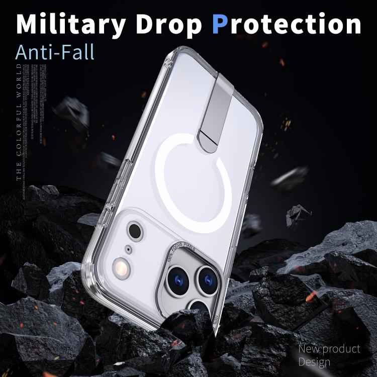 For iPhone 17 Pro Max Star Shine Series TPU + PC MagSafe Phone Case with Fold Holder(Transparent) - iPhone 17 Pro Max Cases by buy2fix | Online Shopping UK | buy2fix