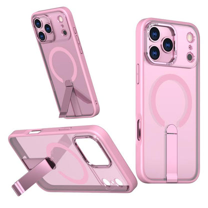 For iPhone 17 Pro Max Star Shine Series TPU + PC MagSafe Phone Case with Fold Holder(Pink) - iPhone 17 Pro Max Cases by buy2fix | Online Shopping UK | buy2fix