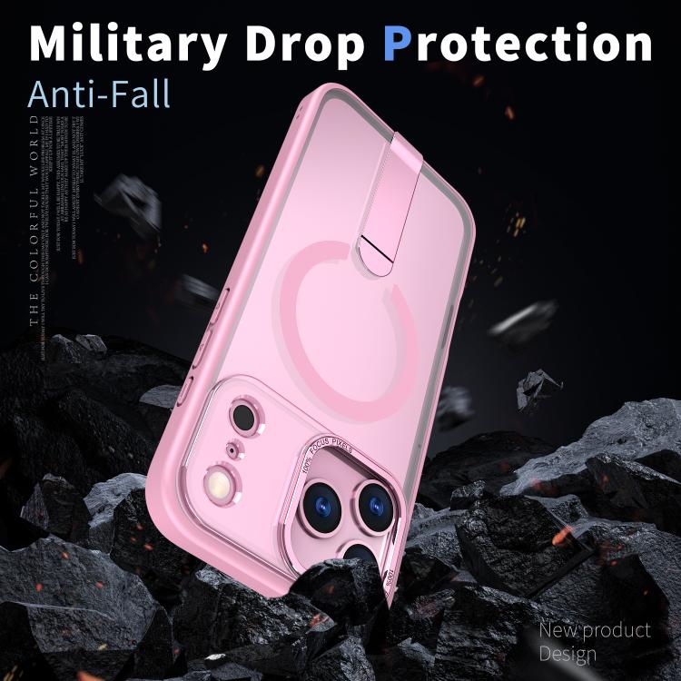 For iPhone 17 Pro Max Star Shine Series TPU + PC MagSafe Phone Case with Fold Holder(Pink) - iPhone 17 Pro Max Cases by buy2fix | Online Shopping UK | buy2fix