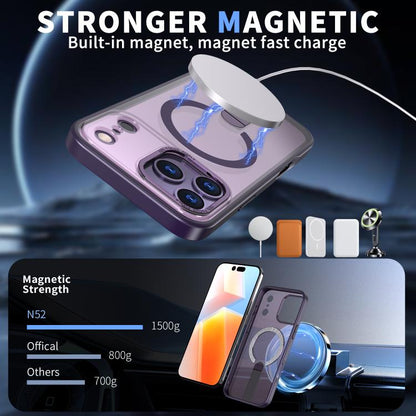 For iPhone 17 Pro Max Star Shine Series TPU + PC MagSafe Phone Case with Fold Holder(Purple) - iPhone 17 Pro Max Cases by buy2fix | Online Shopping UK | buy2fix