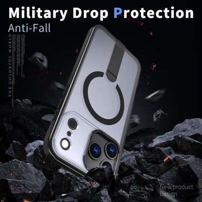 For iPhone 17 Pro Max Star Shine Series TPU + PC MagSafe Phone Case with Fold Holder(Black) - iPhone 17 Pro Max Cases by buy2fix | Online Shopping UK | buy2fix